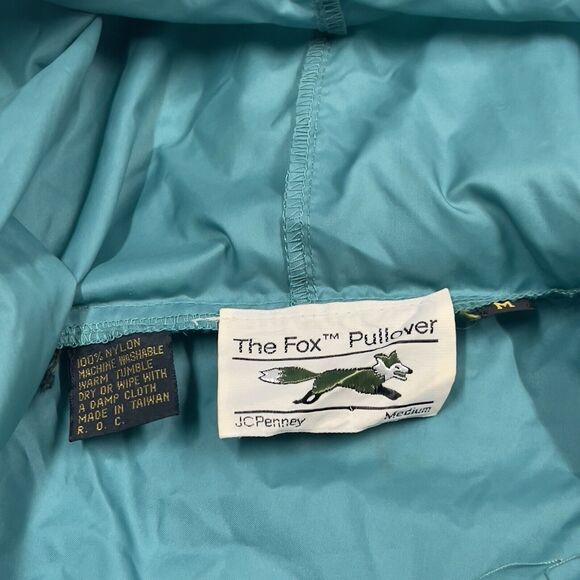 Vtg JC Penny The Fox Pullover Anorak Windbreaker/ Rain Jacket Packable Men M - Picture 4 of 9